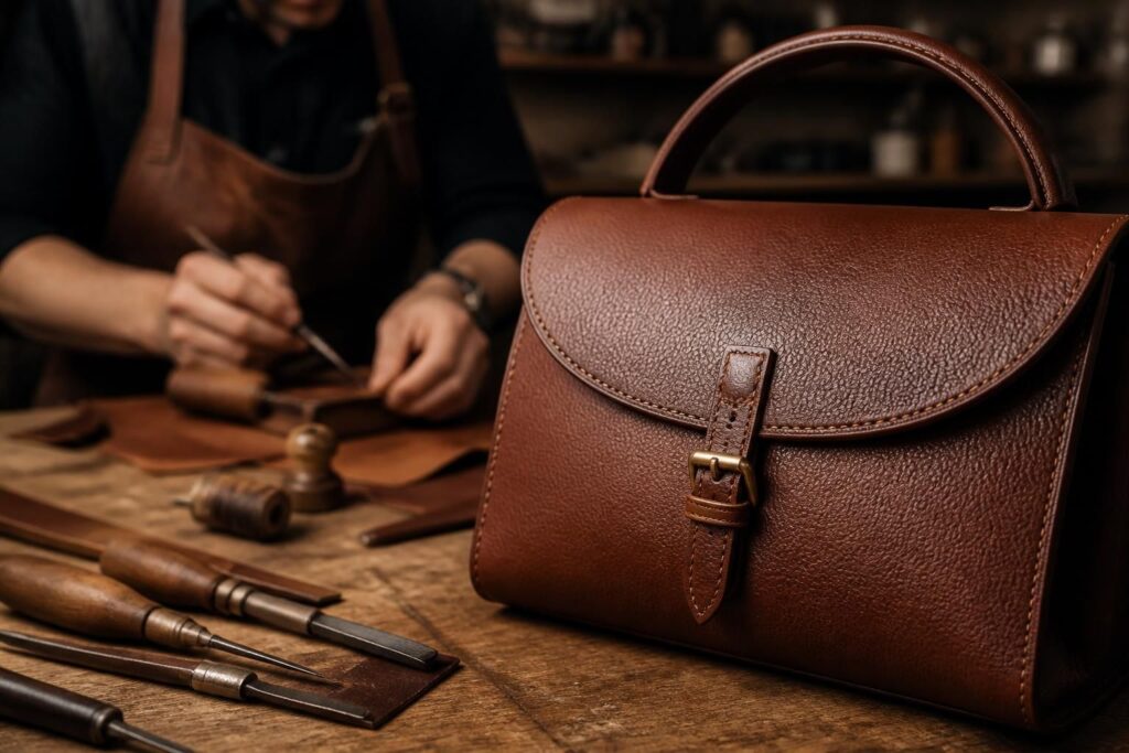 découvrez comment reconnaître un travail de maroquinerie en cuir artisanal de qualité grâce à nos conseils experts et apprenez à distinguer le savoir-faire authentique.