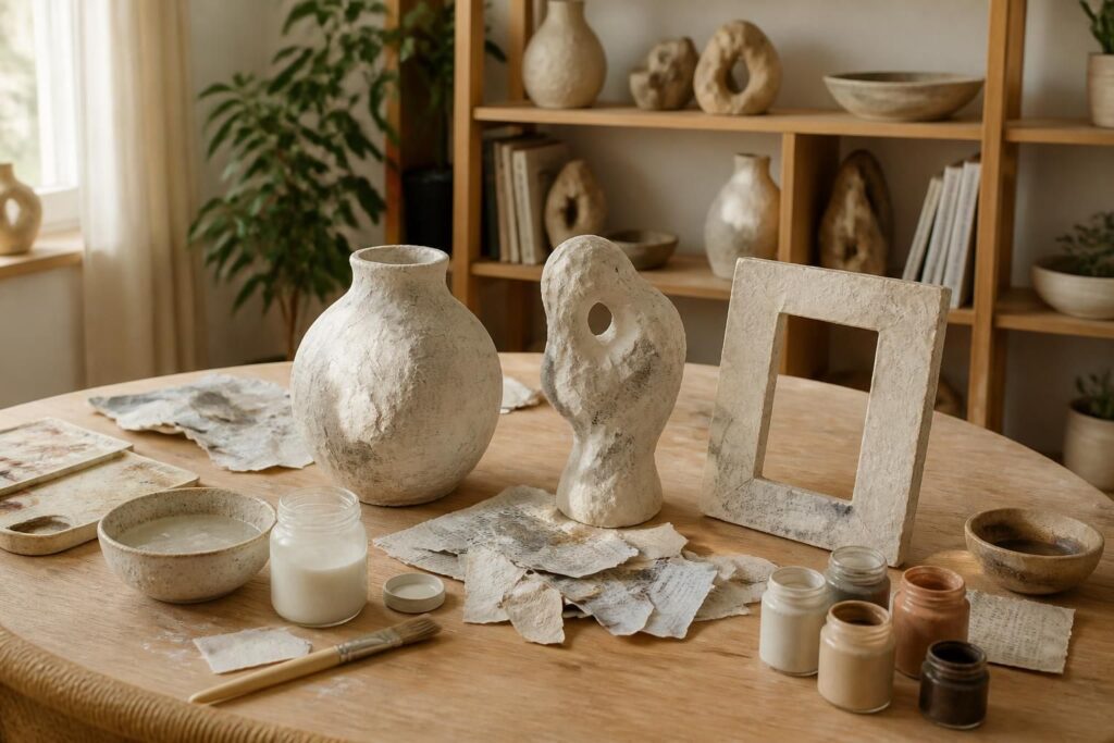 découvrez comment créer des objets déco uniques à la maison avec le papier mâché, une technique facile et créative pour personnaliser votre intérieur.
