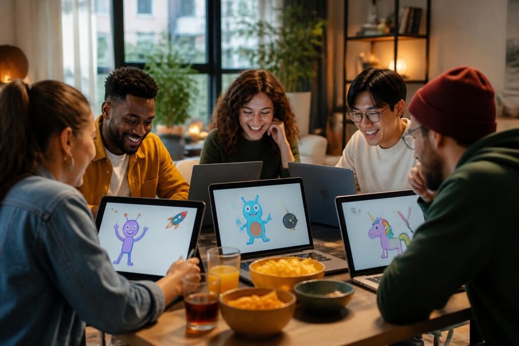 jouez gratuitement à pictionnary en ligne avec vos amis grâce à notre plateforme multijoueur conviviale et amusante, idéale pour des moments de partage et de créativité.