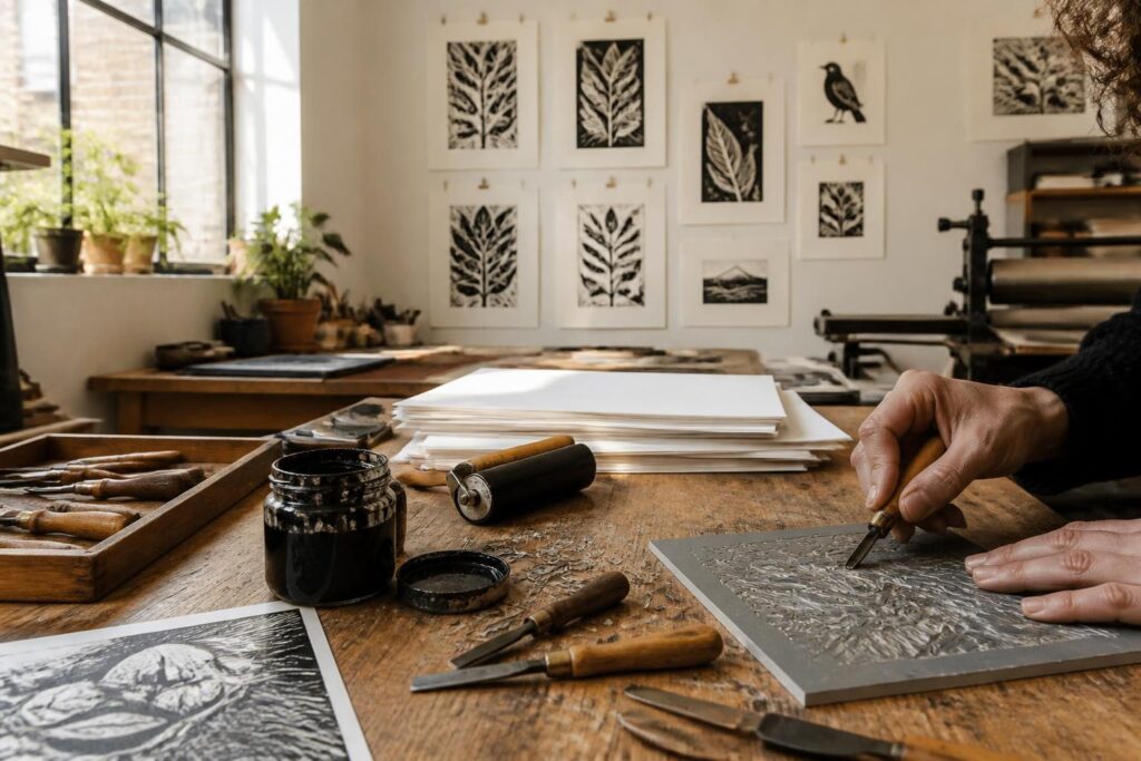 découvrez les bases de la gravure et de la linogravure à travers des techniques simples et créatives pour débutants.