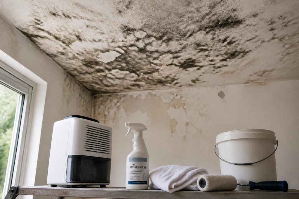 Moisissure plafond que faire : solutions efficaces contre l’humidité et les taches