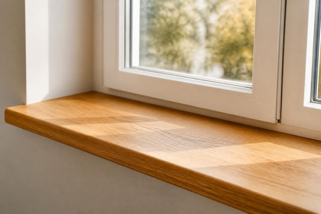 découvrez notre tablette de fenêtre en bois massif sur mesure, idéale pour une finition parfaite et un style naturel personnalisé dans votre intérieur.
