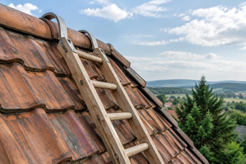 découvrez les échelles de couvreur en bois avec crochet : comparez les modèles et choisissez un équipement adapté aux travaux en hauteur.