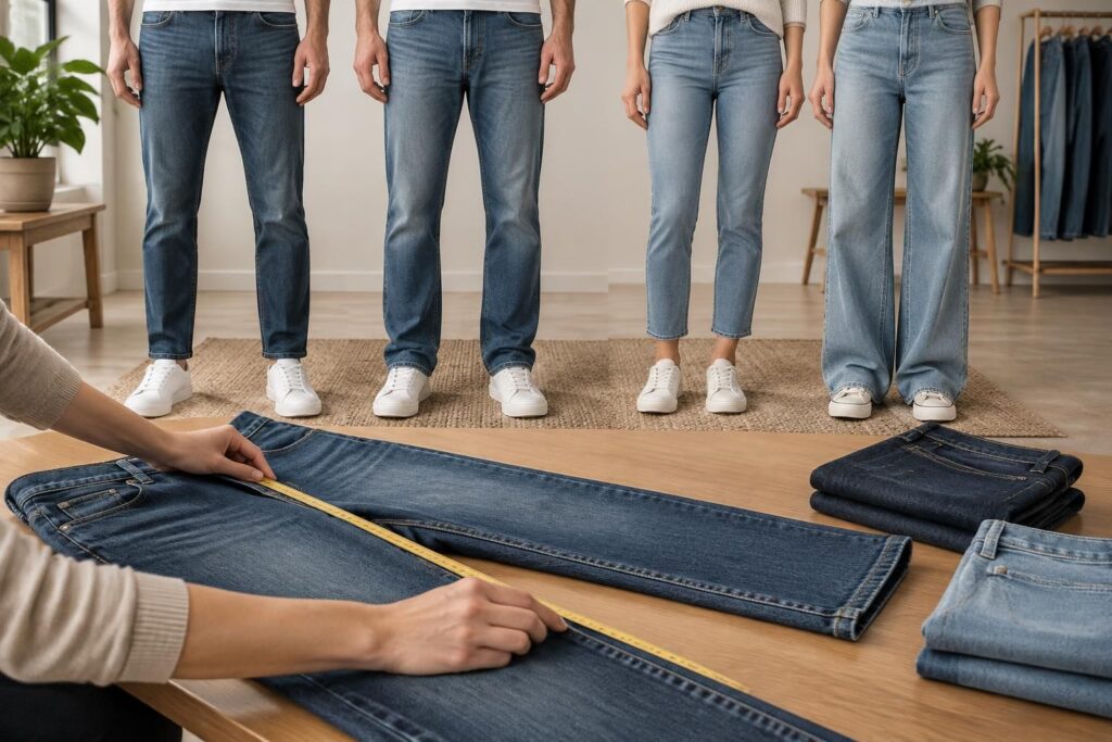 Longueur jean homme et femme : comment choisir la taille idéale Levi’s et autres